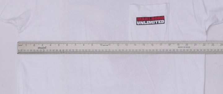Vintage 90s Marlboro Unlimited Pocket Shirt Made in USA Size XL | Migration_T-Shirts - Detail View | Fashion Rerun