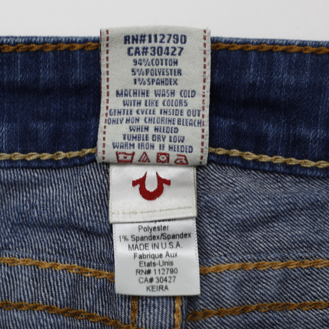 Y2K Womens True Religion Keira Denim Shorts Blue Siz 24