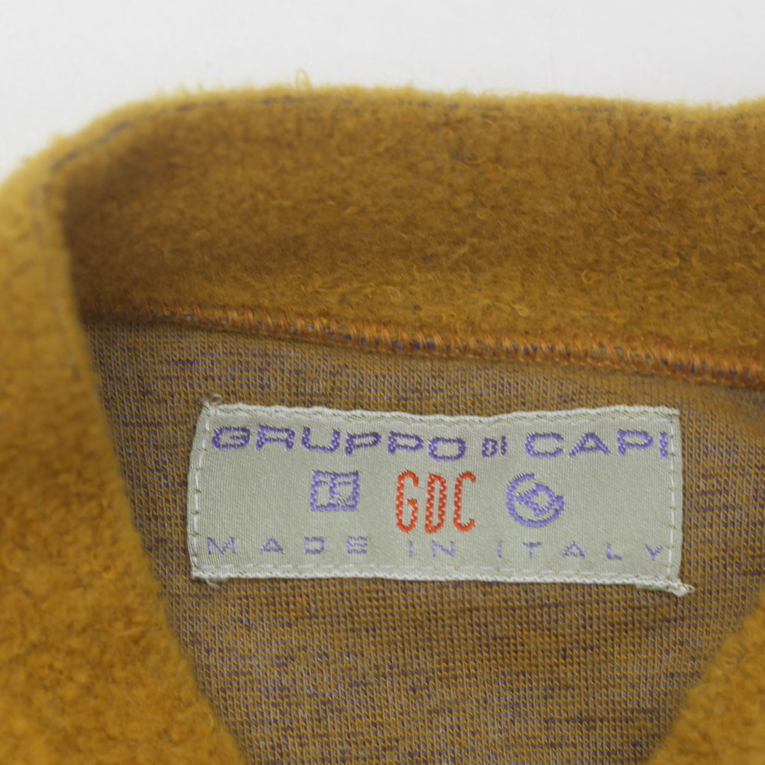 Vintage Gruppo Di Capi Italian Sweater- Purple And Mustard Flame Motiff Size L - Fashion Rerun Vintage Migration_Sweaters