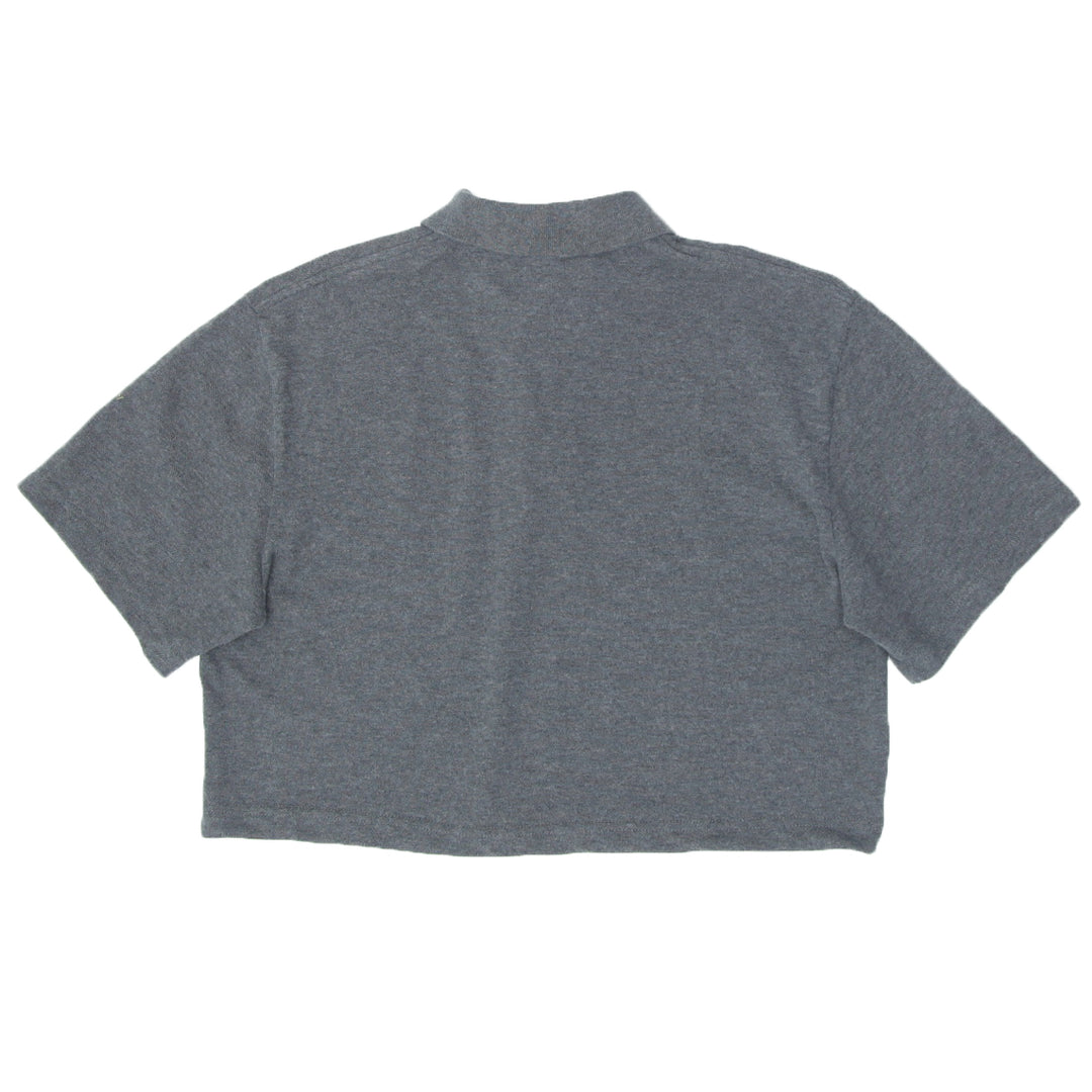 Rework Crop Polo T-Shirt Gray