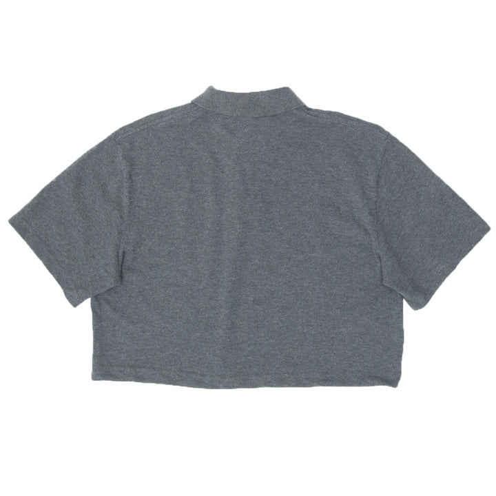 Rework Crop Polo T-Shirt Gray