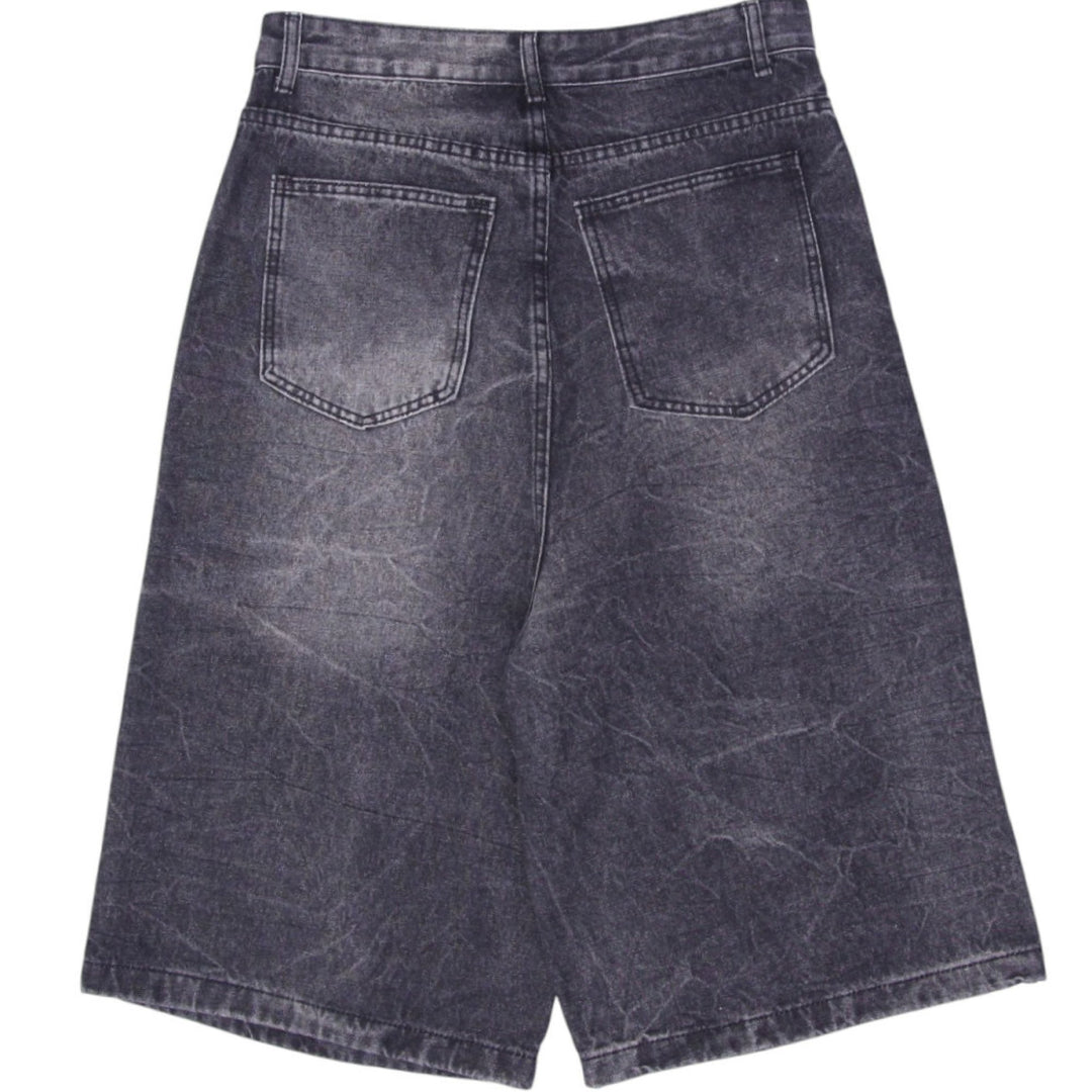 Mens High Waisted Baggy Washed Jorts Shorts
