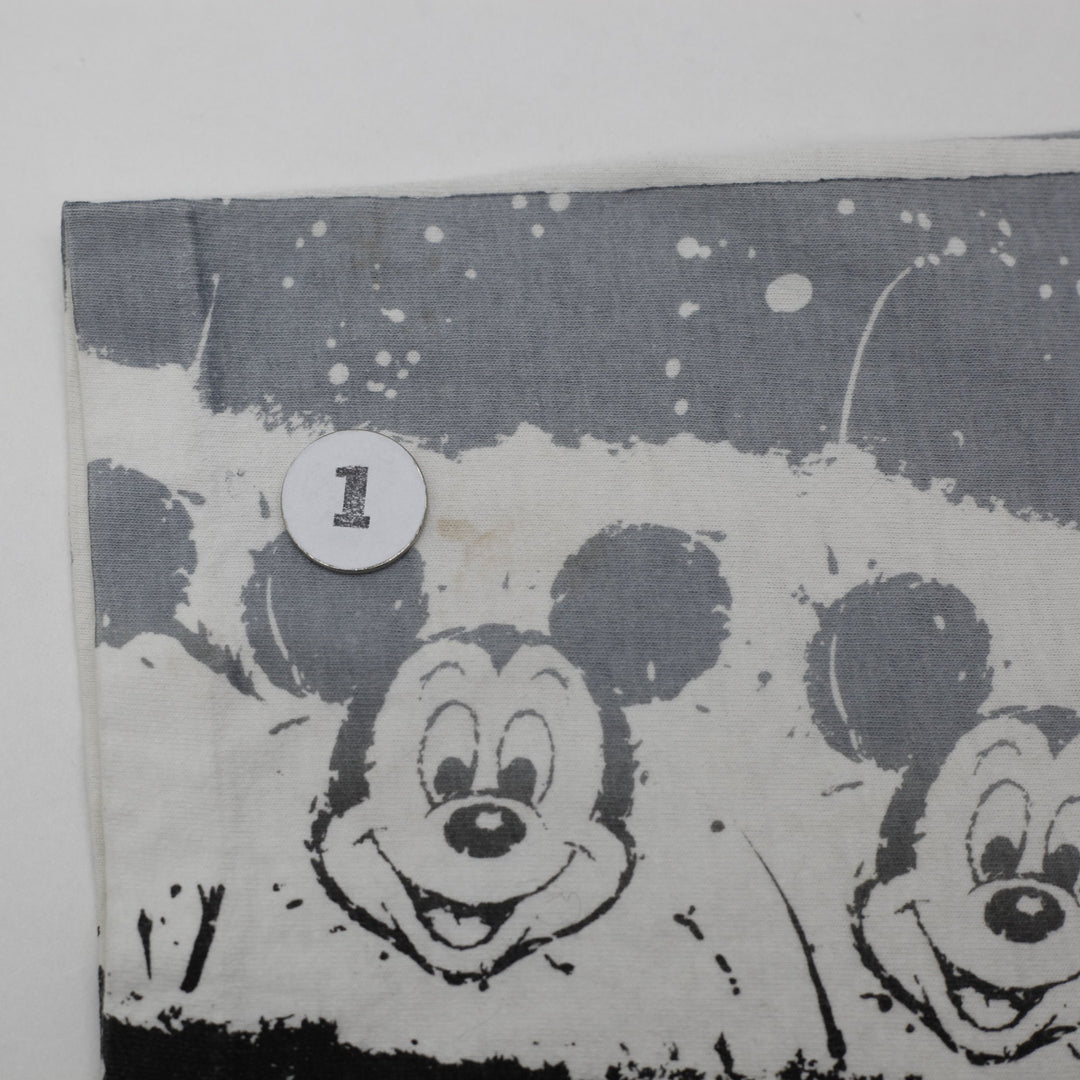 Vintage 90s Mickey Mouse Abstract Splatter All-Over Print T-Shirt USA Made OSFA