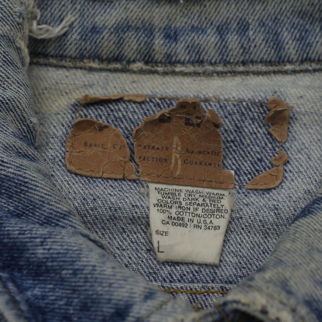 Vintage Riders Trucker Denim Jacket Distressed Made in USA - Fashion Rerun Vintage Migration_Jacket