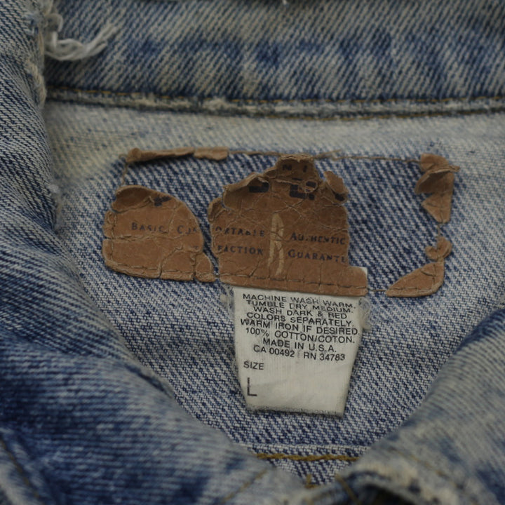 Vintage Riders Trucker Denim Jacket Distressed Made in USA - Fashion Rerun Vintage Migration_Jacket