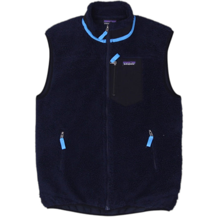 Mens Patagonia Fleece Vest Navy Full Zip Outdoor Warm Large | Migration_Vests | Fashion Rerun