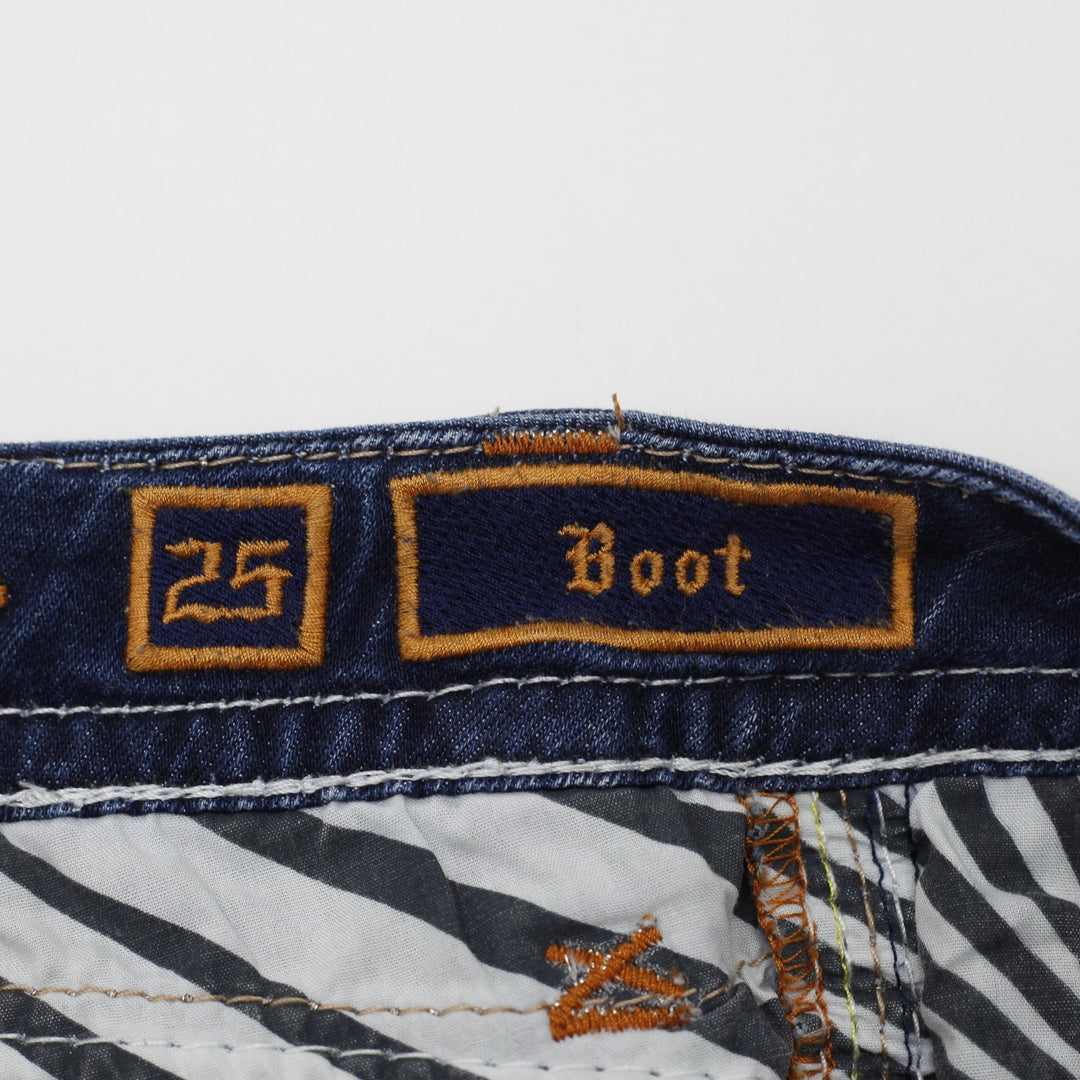 Ladies Rock Revival Johanna  Denim Embroidered Bootcut Jeans Washed Size 26 | Migration_Jeans - Detail View | Fashion Rerun