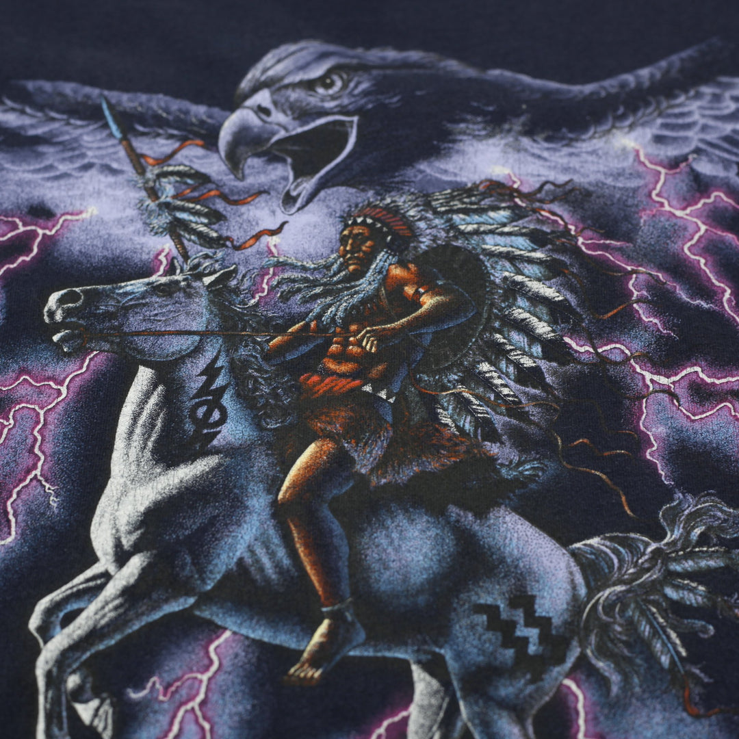 Vintage 1993 Signal Sports Yosemite Eagle Lightning Horse T-Shirt