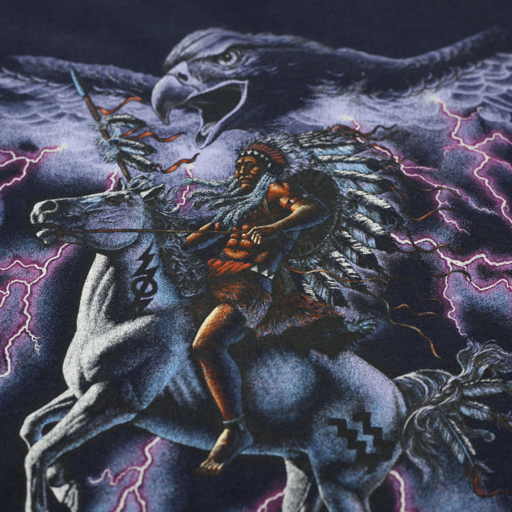 Vintage 1993 Signal Sports Yosemite Eagle Lightning Horse T-Shirt