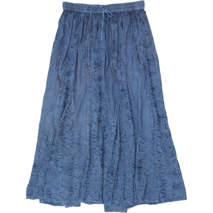Y2K Ladies Just Cruisin Embroidered Broomstick Skirt Size Free Size