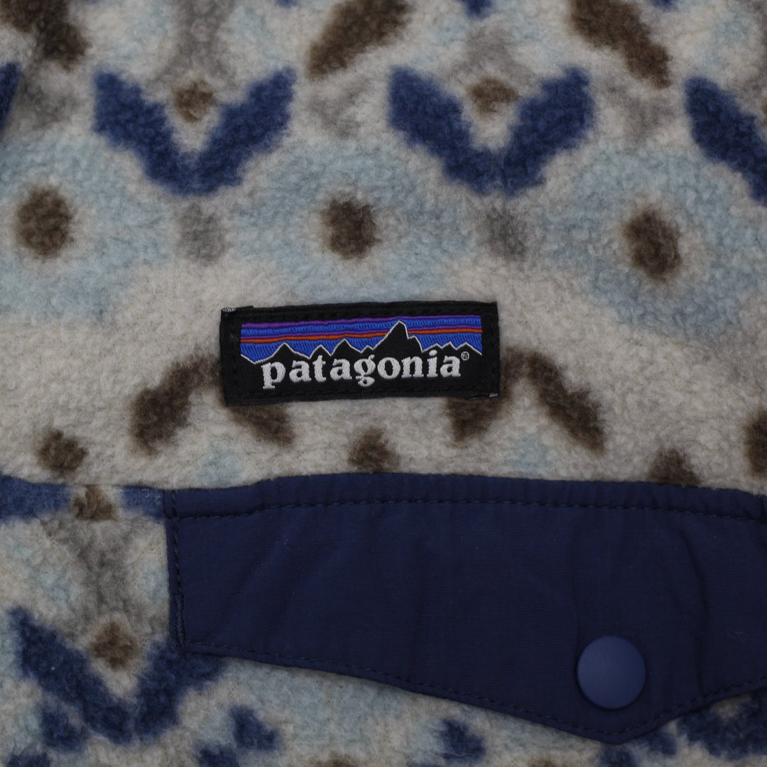 Ladies Patagonia Synchilla Jacket Snap T Pullover Tundra Cluster Big Sky Blue Fleece Jacket