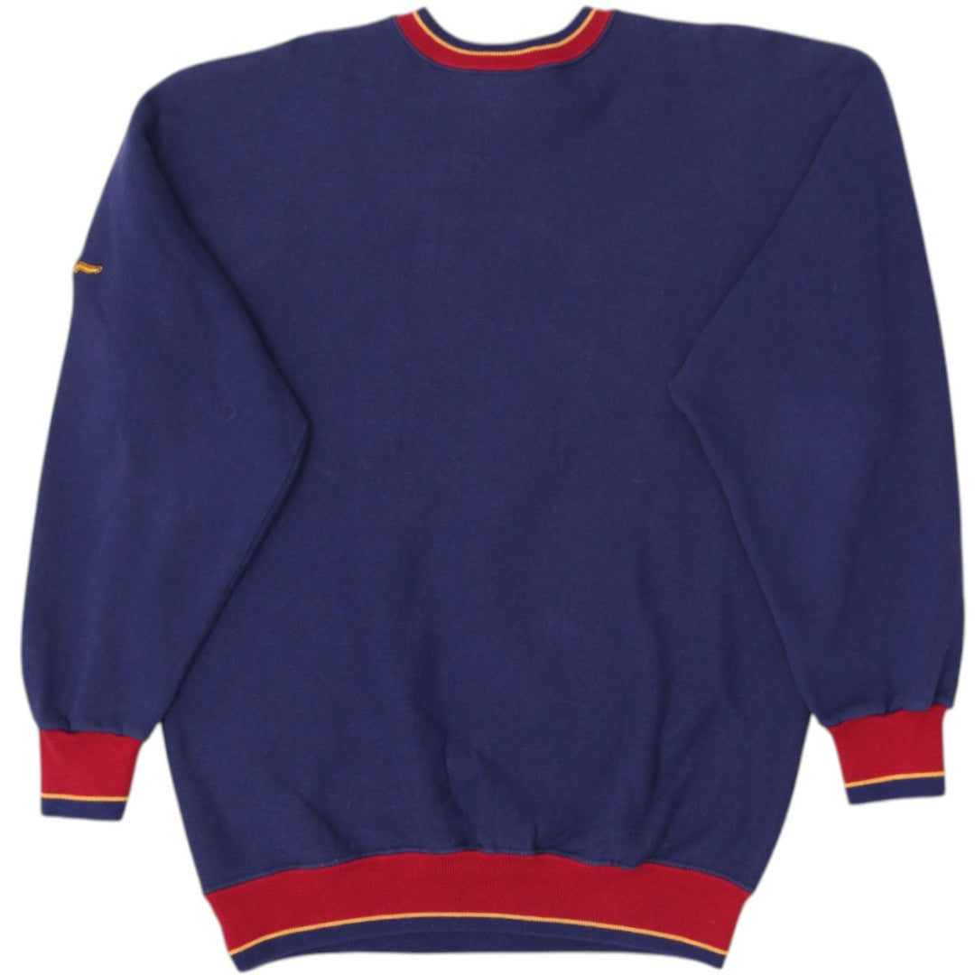 Vintage Ford Mustang Sweatshirt Navy Embroidered Logo Made In USA M | Migration_Sweatshirts - Side View | Fashion Rerun
