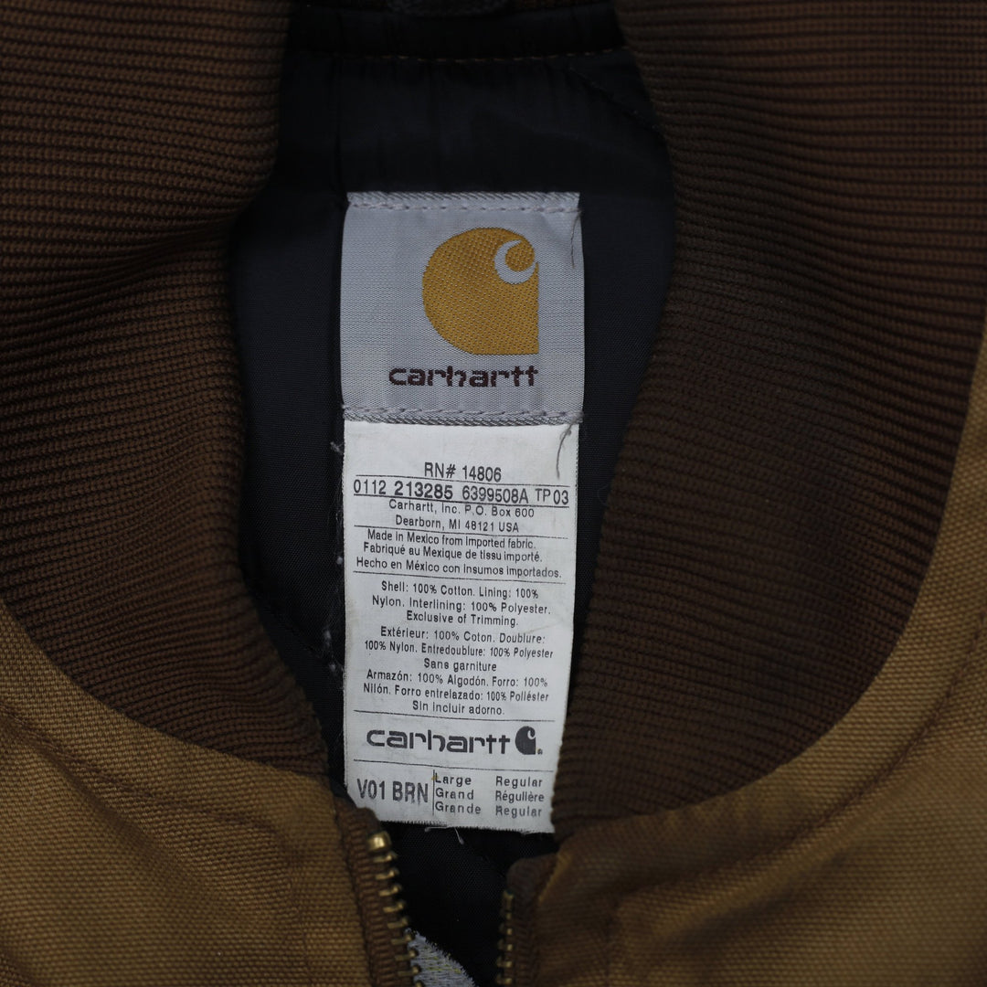 Carhartt V01 BRN Arctic Quilt-Lined Duck Workwear Utility Vest Size L | Migration_Vests - Back View | Fashion Rerun