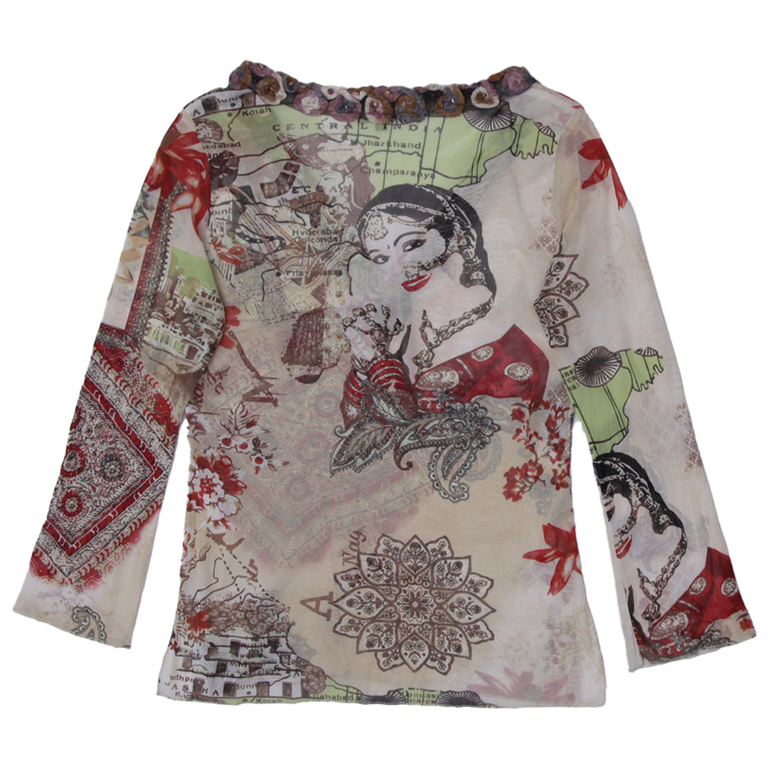 Y2K Ladies Y-London Mesh Longsleeve Top