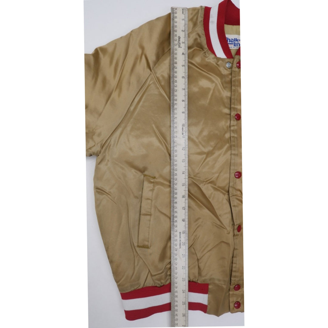 Vintage Mens Chalk Line 49ers Gold Jacket NFL Made In USA