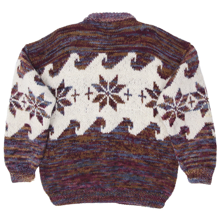 Yeti Hand Knitted Wool Sweater - Vintage Nordic Style, 100% Wool, Size L - Fashion Rerun Vintage Migration_Sweaters