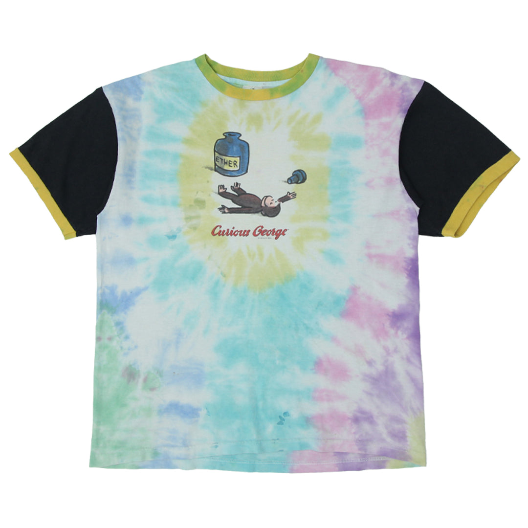 Vintage 1995 Curious George Tie Dye T-Shirt Cronies Size XL Made in USA - Fashion Rerun Vintage Migration_T-Shirt