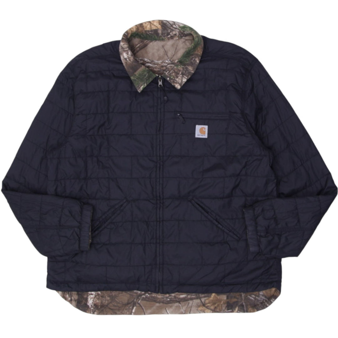 Mens 101740 0001 Reversible Camo Zip Up Carhartt Fleece Jacket