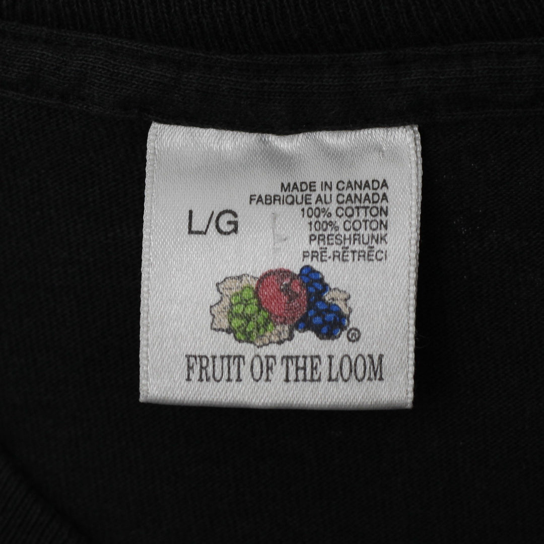 Vintage Mens Fruit of the Loom T-Shirt Black Wolf Graphic Nature | Migration_T-Shirts - Back View | Fashion Rerun