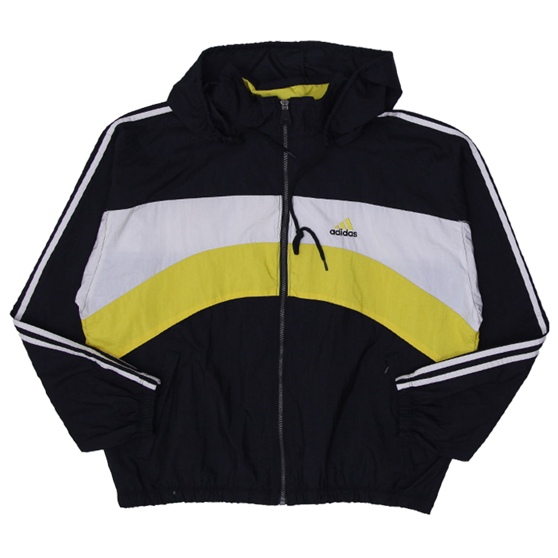 Shop Vintage 90s Adidas Windbreaker Jacket Full Zip Striped Bumble