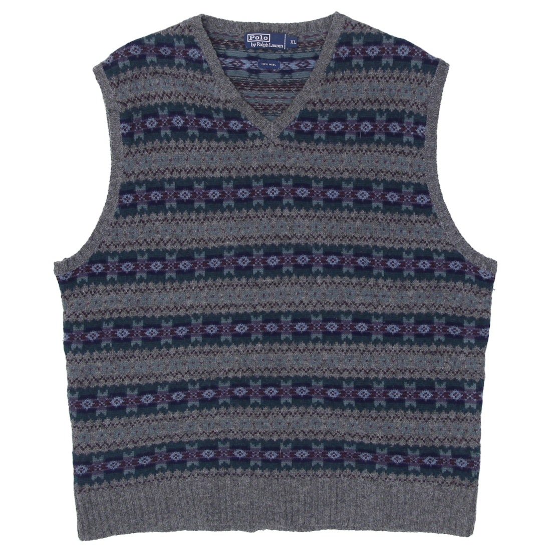〓POLO RALPH LAUREN〓fair isle V-neck VEST Ralph Lauren Fair Isle Cotton/Cashmere Vest - Tan Combo – claymoreshop
