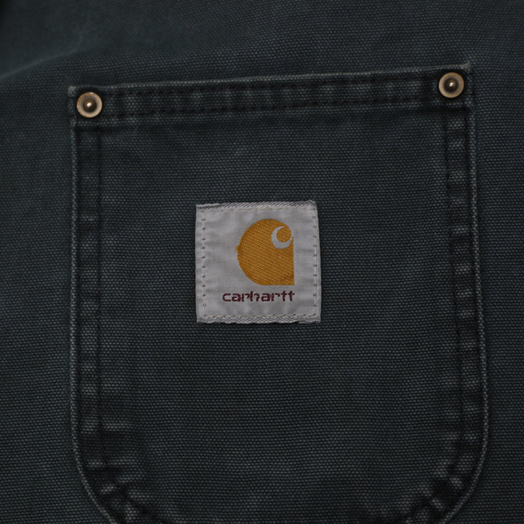 Vintage 90s Carhartt Petrol C02 Blanket Lined Canvas Chore Jacket Made in USA