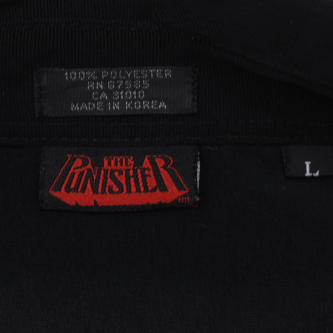 Vintage Mens The Punisher Marvel Comics Button Up Shirt Allover Print