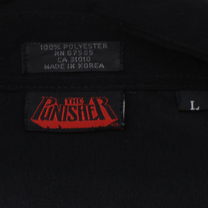 Vintage Mens The Punisher Marvel Comics Button Up Shirt Allover Print