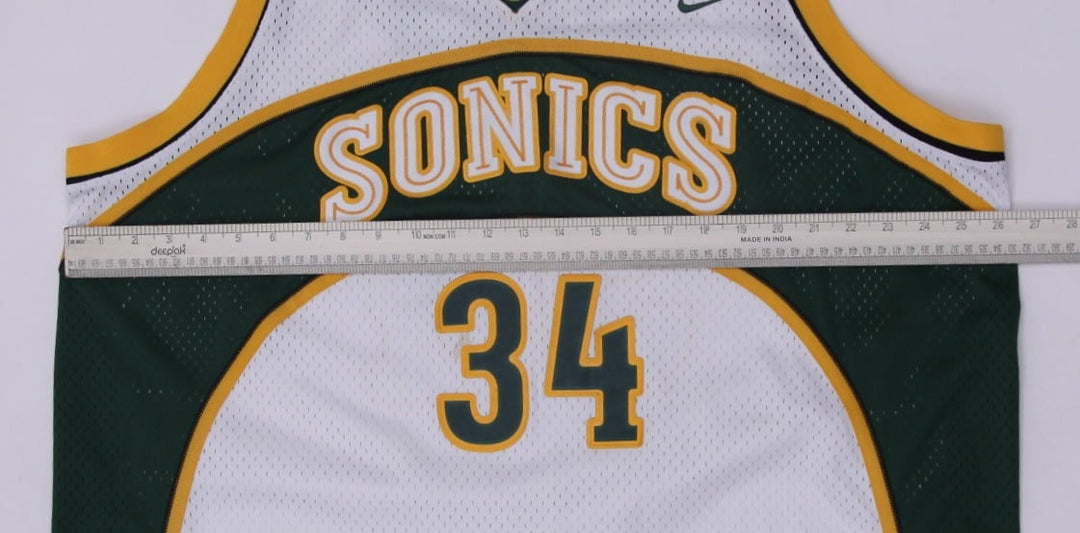Vintage Nike NBA Sonics #34 Allen Basketball Mesh Jersey XXL | Migration_Jerseys - View 9 | Fashion Rerun