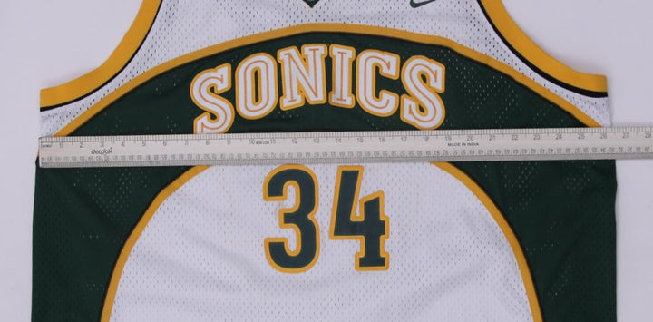 Vintage Nike NBA Sonics #34 Allen Basketball Mesh Jersey XXL | Migration_Jerseys - View 9 | Fashion Rerun