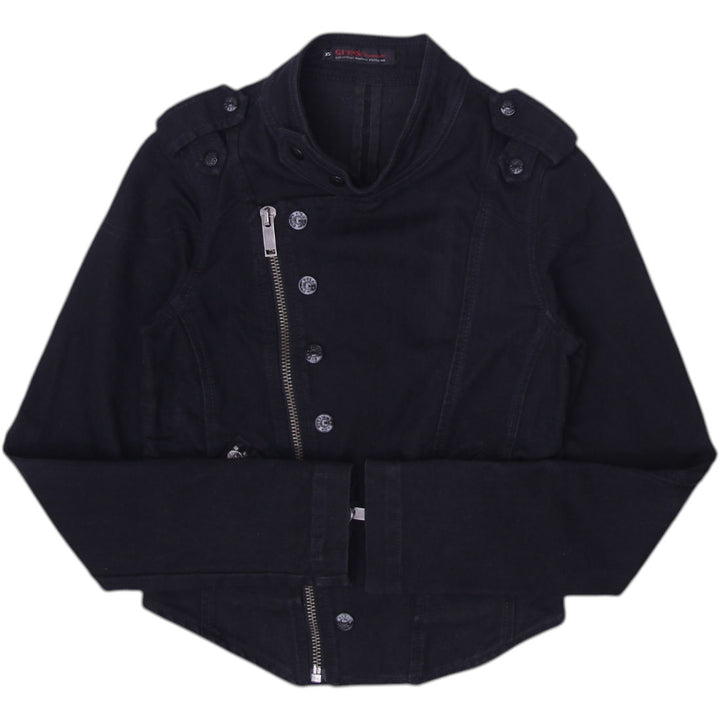Y2K Ladies Guess Black Double Breasted Zipper Casual Jacket Size XS | Migration_Jackets | Fashion Rerun