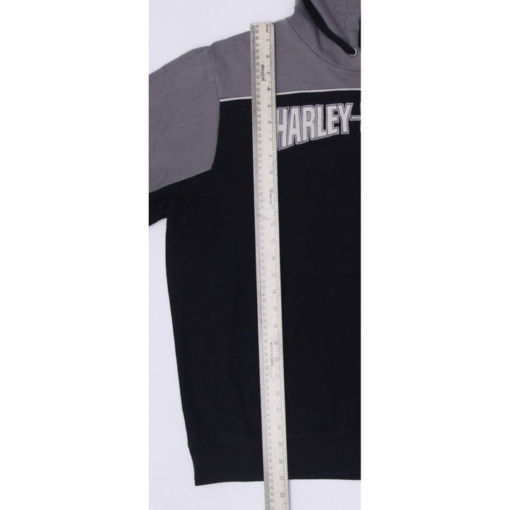 Mens Embroidered Harley Davidson Logo Pullover Hoodie