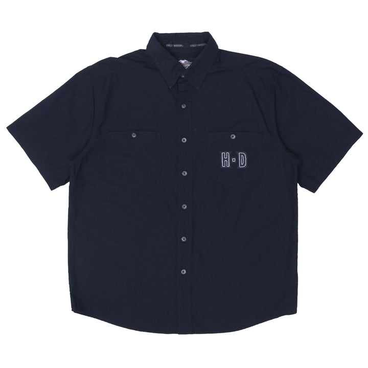 Mens Harley Davidson Motorcycles Short Sleeve Shirt Black - Fashion Rerun Vintage Migration_Shirt