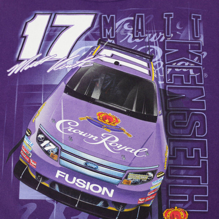 Vintage Crown Royal NASCAR Matt Kenseth Ford Fusion Racing T-Shirt Purple XL