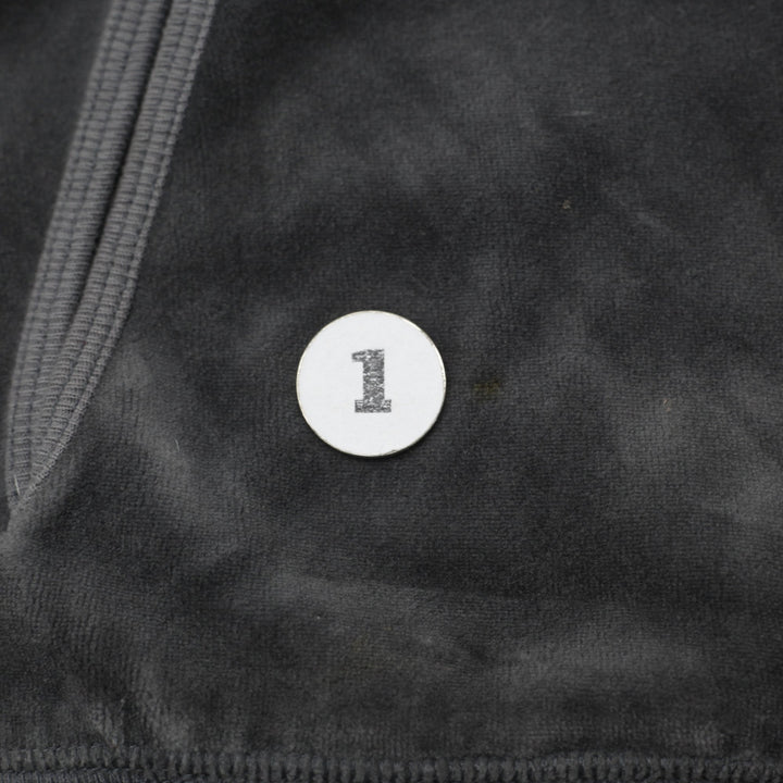 Y2K Ladies Juicy Couture Velour Hoodie Gray Full Zip Rhinestone Jacket Size S | Migration_Jackets - Alternate | Fashion Rerun