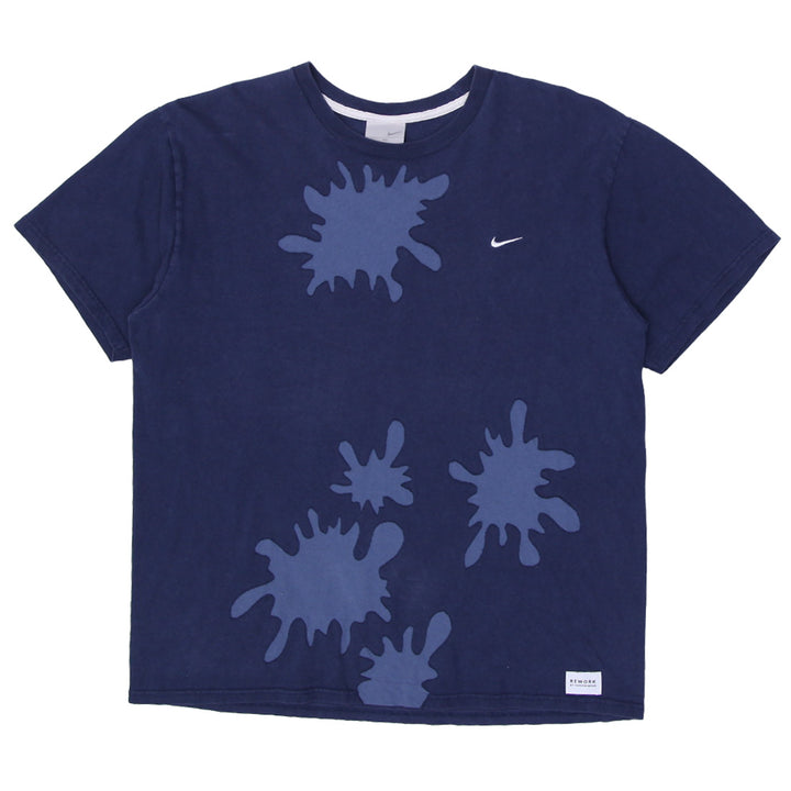 Rework Nike Patches Splatter Design Mens T-Shirt PR262