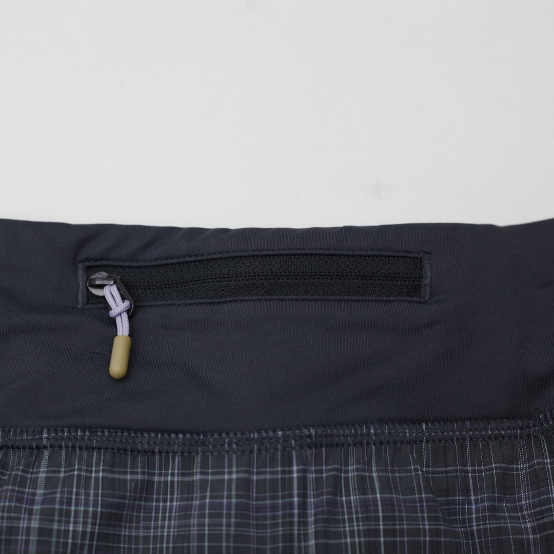 Ladies Lululemon Athletica Low-Rise Plaid Running Shorts Size 8