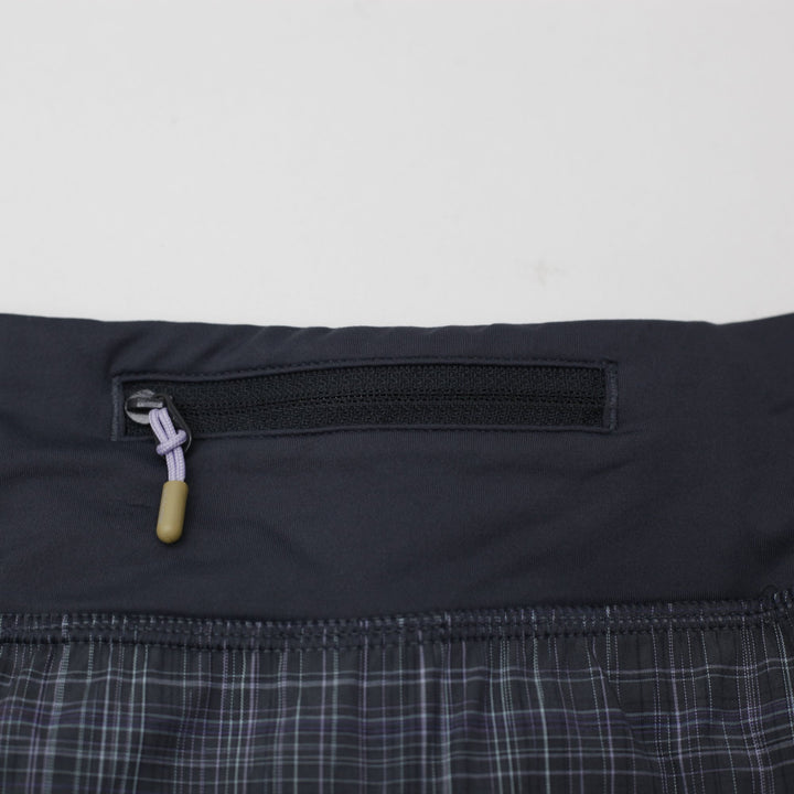 Ladies Lululemon Athletica Low-Rise Plaid Running Shorts Size 8