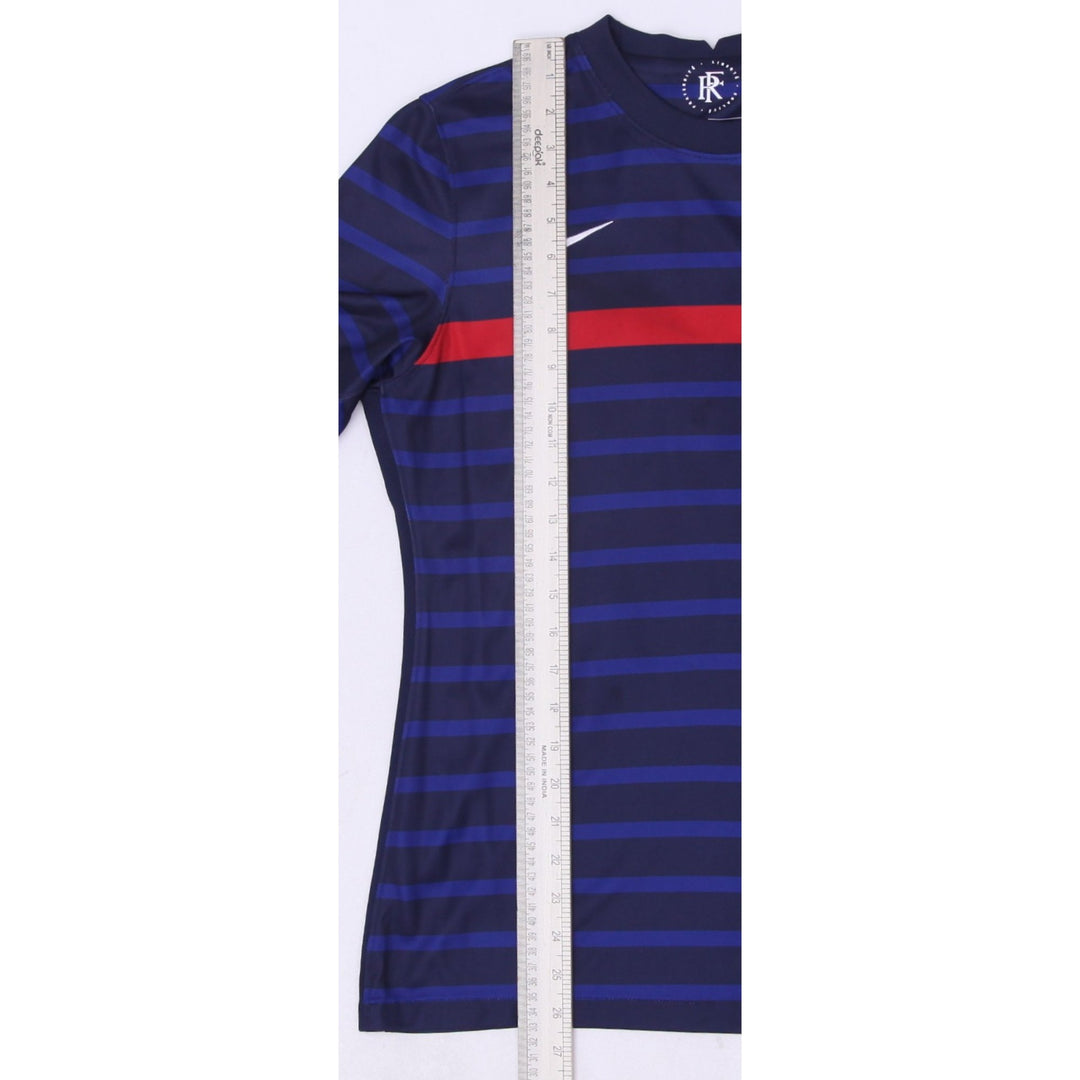 Ladies Nike FFF France 2020 Soccer Navy Striped Jersey L | Migration_Jerseys - View 12 | Fashion Rerun
