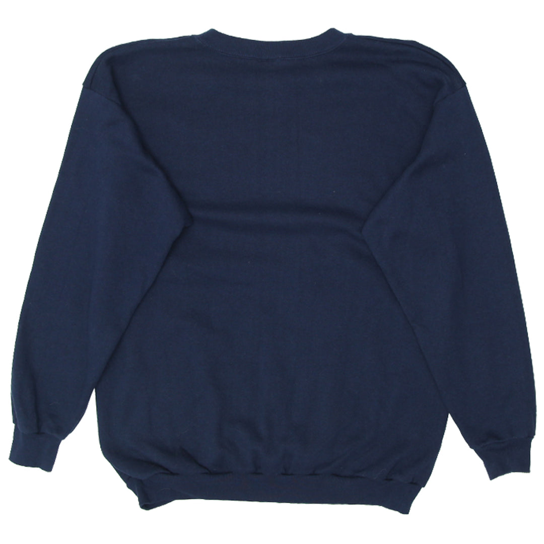 Vintage TNT University Of Illinois Crewneck Sweatshirt Navy Blue Size XL Made In USA - Fashion Rerun Vintage Migration_Sweaters