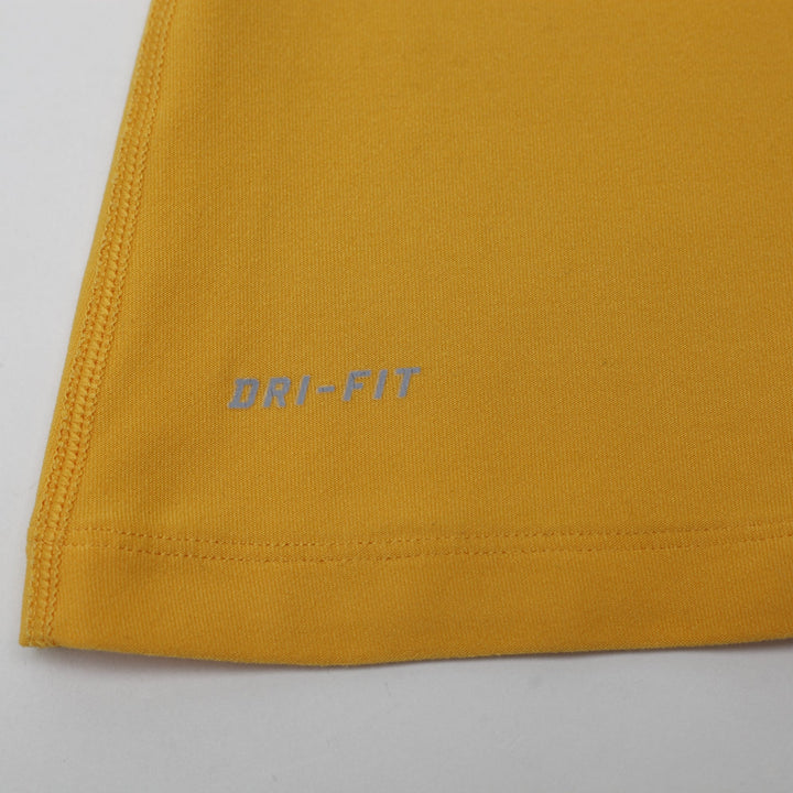Ladies Nike Dri-FIT Racerback Training Tank Top Mustard Yellow Size M