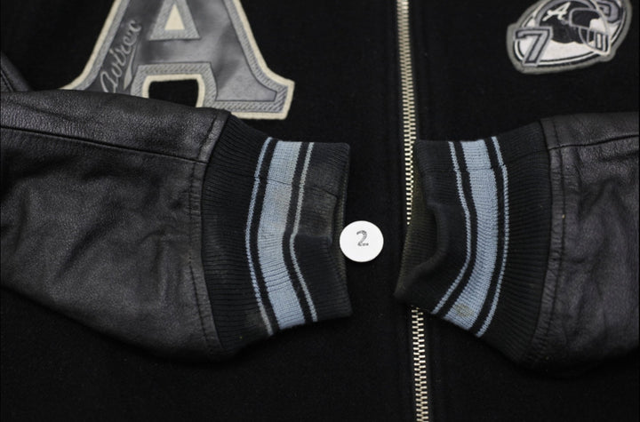 Vintage Mens Avirex Reversible Varsity Jacket Black Leather Patchwork | Migration_Jackets UAENAT20 - View 7 | Fashion Rerun