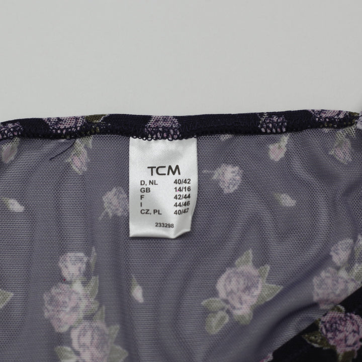 Y2K Ladies TCM Camisole Floral Sheer Top Size 14/16