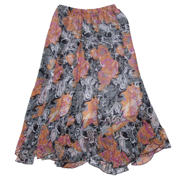 Y2K Abstract Print Flowy Skirt - Fashion Rerun Vintage Migration_Skirt