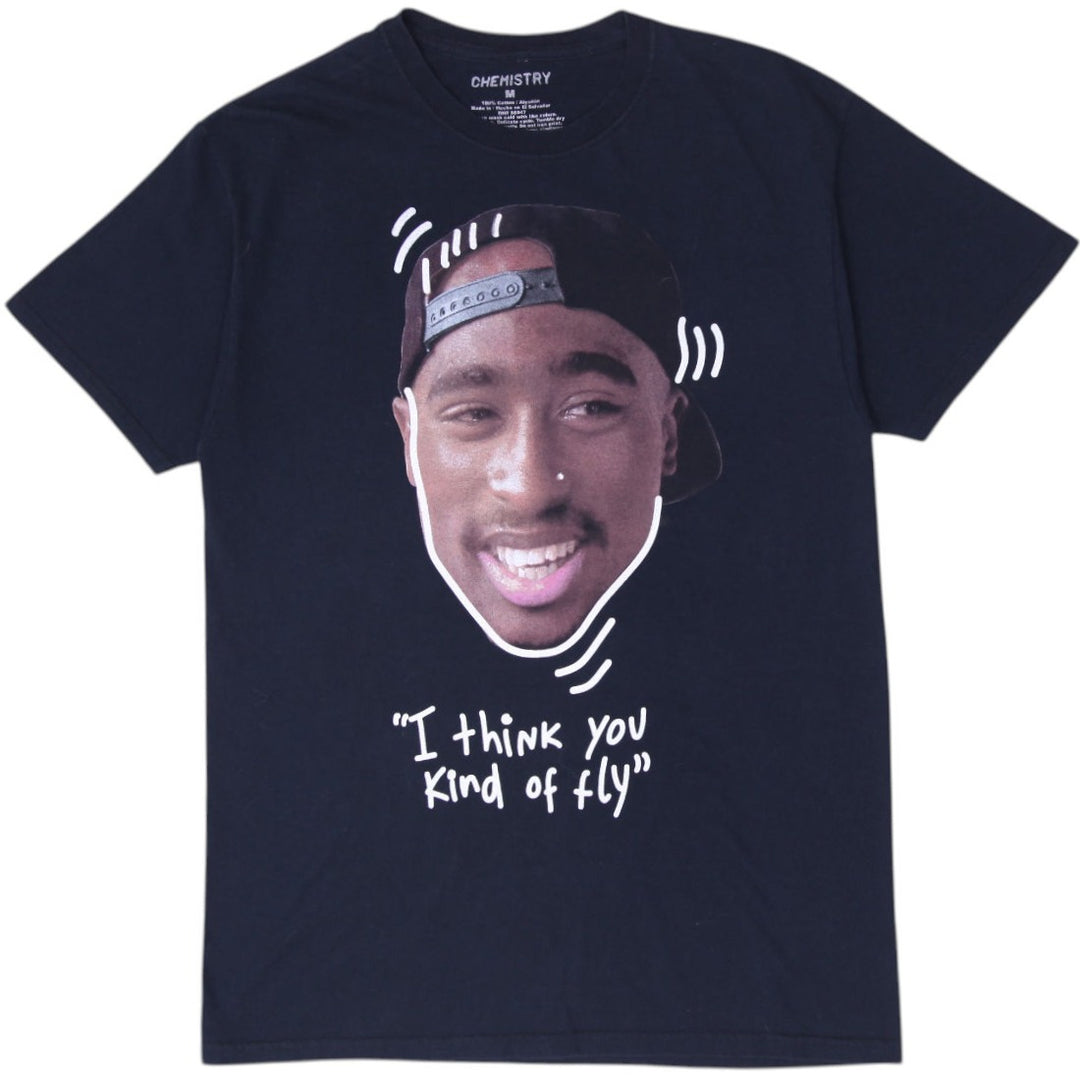 Mens Tupac Shakur Poetic Justice Movie Quote Graphic T-Shirt Black Size M