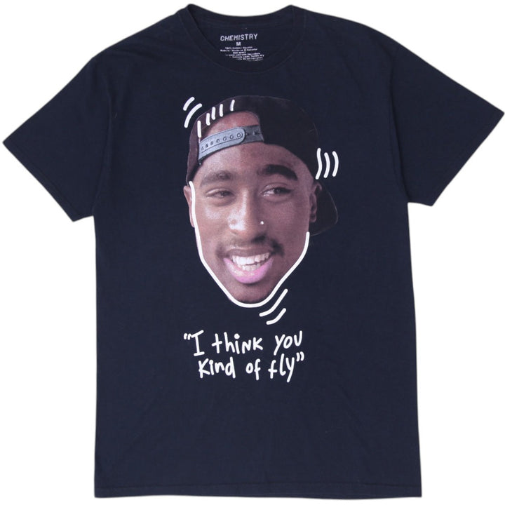 Mens Tupac Shakur Poetic Justice Movie Quote Graphic T-Shirt Black Size M