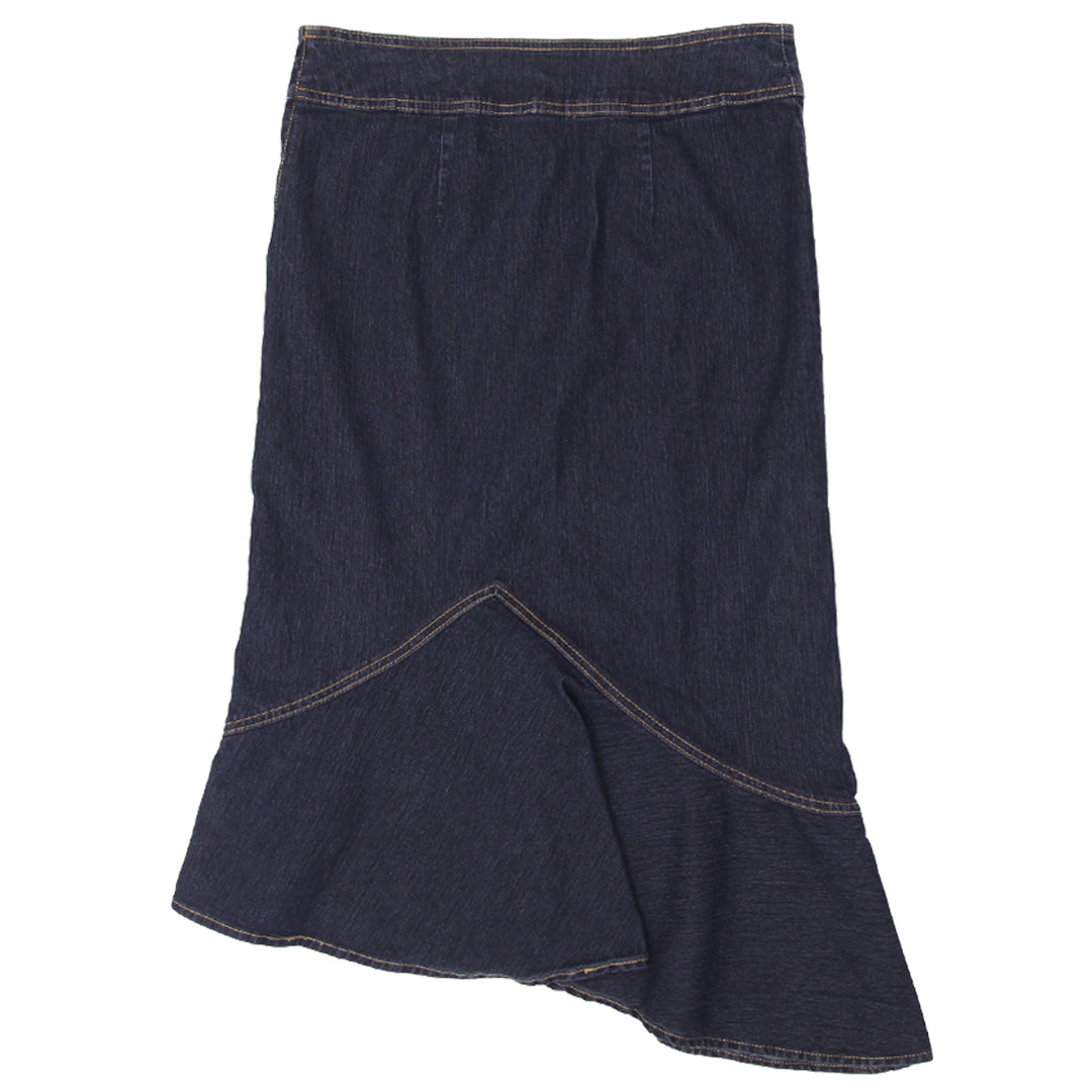 Y2K Bisou Bisou Denim Ruffle Skirt - Fashion Rerun Vintage Migration_Skirt