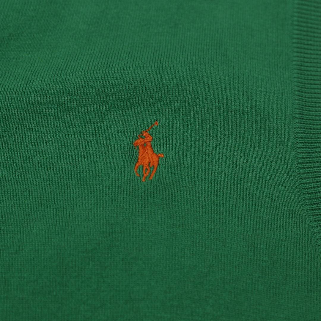 Vintage Mens Polo Ralph Lauren 100% Pima Cotton V-Neck Sweater Vest Size XL