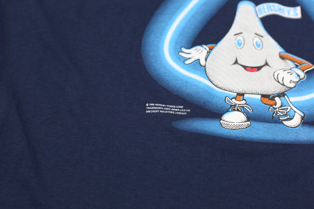 1996 Vintage Hersey's Chocolate T-Shirt Navy Fruit of the Loom XXL