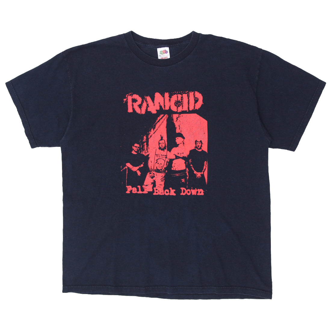 【希少】90s FRUIT OF THE LOOM RANCID Tシャツ XL Shop Vintage Rancid Band Fall Back Down T-Shirt Fruit of the Loom